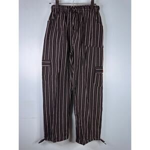striped cotton cargo trousers Women's Size large  bohemian hippie-style clothing